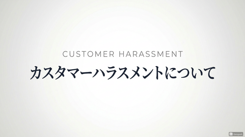 カスタマーハラスメント対策